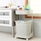 Basicwise 2 Tier Plastic Laundry Basket with Wheels QI003311 - alternate 4